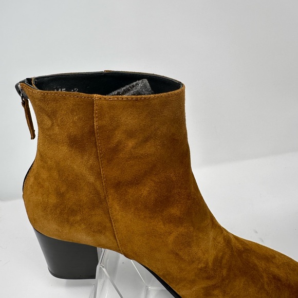 Homers Artisan Suede Heeled Boot Coffee/Brown Size 11 EU 42 New without box - Picture 2 of 8